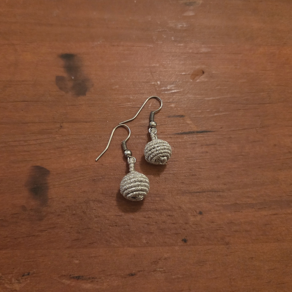 Elegant Silver Spiral Drop Earrings